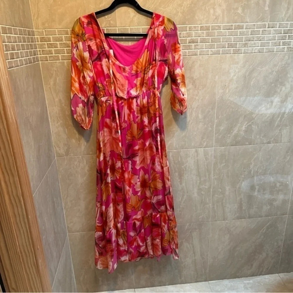 Lara G.Silk Blend midi dress - Picture 6 of 12